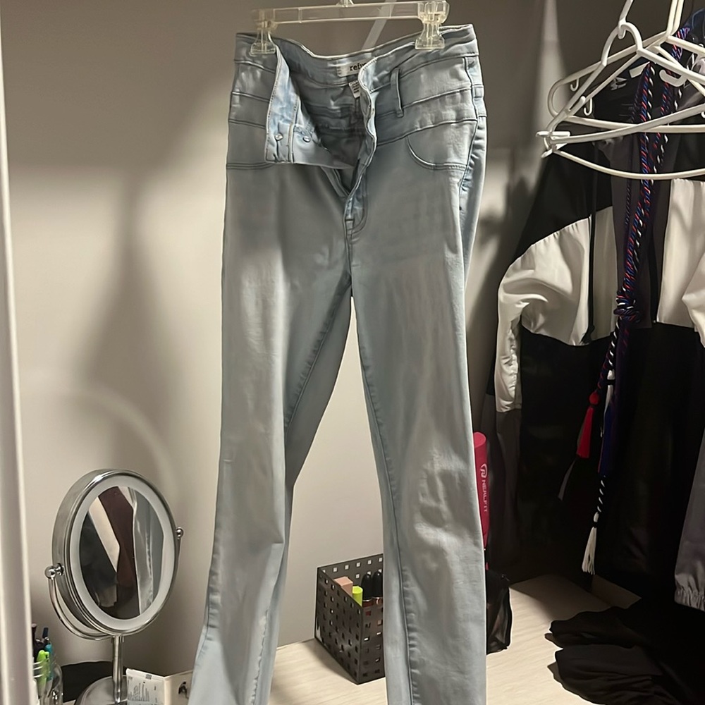 Charlotte Ruse Refuge high waisted light washed jeans